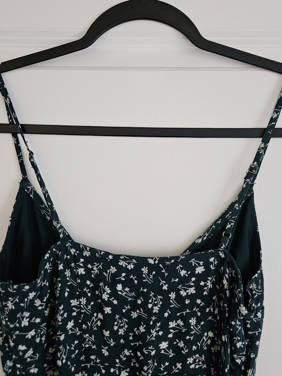 Abercrombie & Fitch Emerald Green Floral Wrap High-Low Dress NWT - Picture 6 of 7